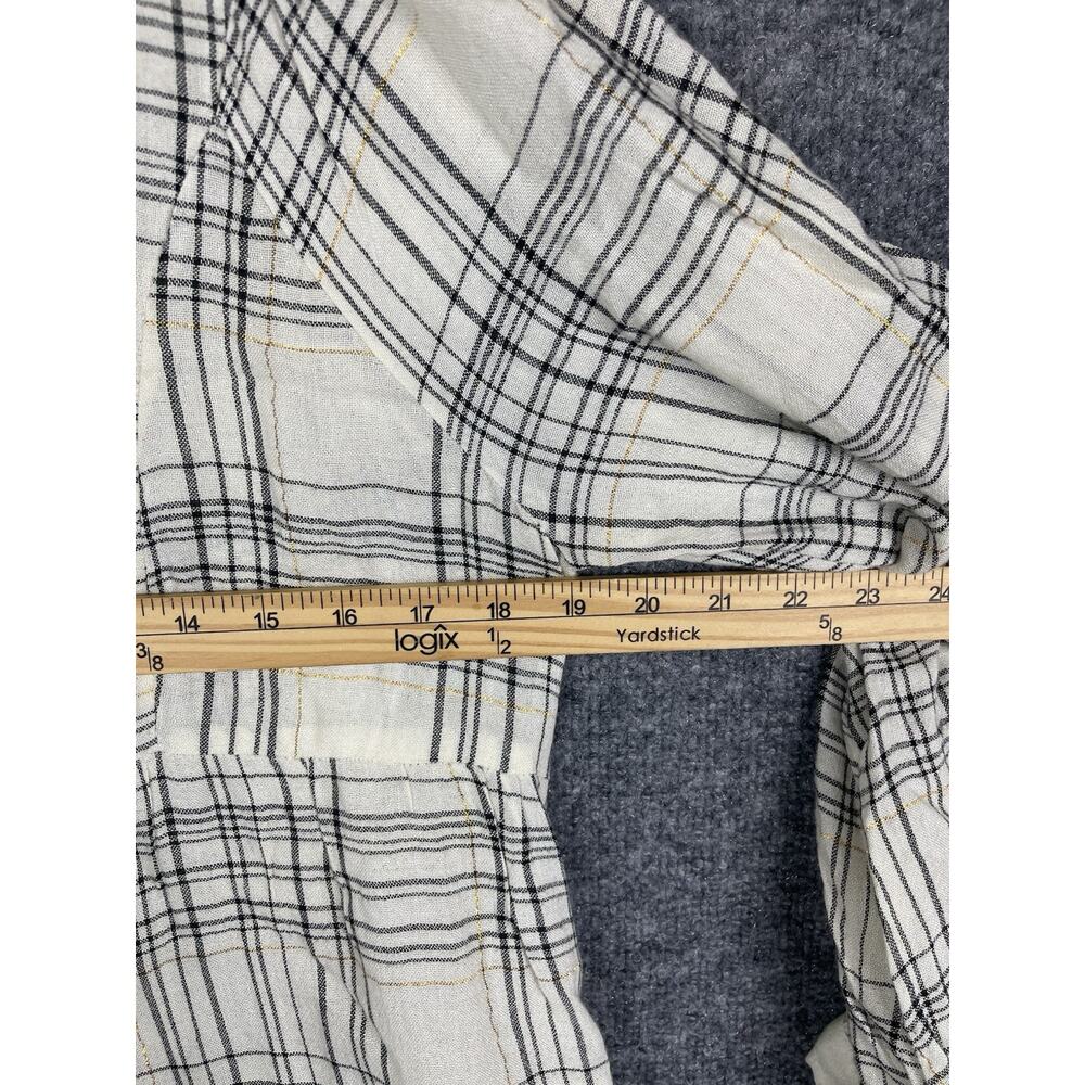 Anthropologie Darlene Plaid Peasant Blouse Women’s Size M Lightweight Wool Blend - Picture 5 of 10